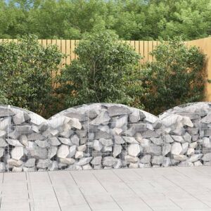 vidaXL Arched Gabion Basket - Galvanised Iron - 150x50x60/80 cm - Garden Barrier vidaXL Arched Gabion Basket - Galvanised Iron - 150x50x60/80 cm - Garden Barrier