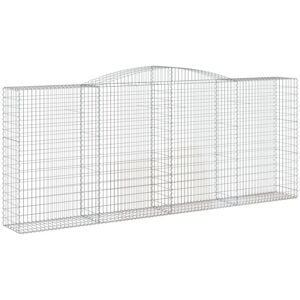 vidaXL Arched Gabion Basket 7 pcs 400x50x160/180 cm Galvanised Iron - Gabion Type vidaXL Arched Gabion Basket 7 pcs 400x50x160/180 cm Galvanised Iron - Gabion Type