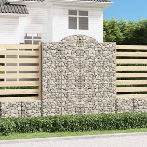 vidaXL Arched Gabion Basket - 14 pcs, Galvanised Iron vidaXL Arched Gabion Basket - 14 pcs, Galvanised Iron