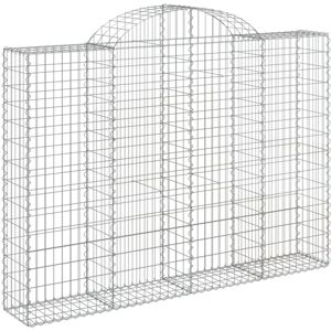 vidaXL Arched Gabion Baskets 14 pcs 200x30x140/160 cm Galvanised Iron - Gabion Basket vidaXL Arched Gabion Baskets 14 pcs 200x30x140/160 cm Galvanised Iron - Gabion Basket