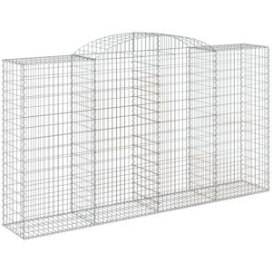 vidaXL Arched Gabion Basket - Stone Basket - 25 pcs - 300x50x160/180 cm - Gabion vidaXL Arched Gabion Basket - Stone Basket - 25 pcs - 300x50x160/180 cm - Gabion