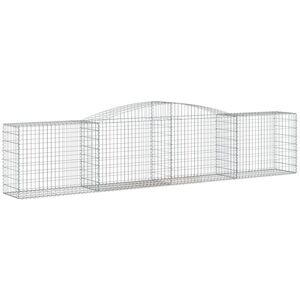 vidaXL Arched Gabion Basket 400x50x80/100 cm Galvanised Iron vidaXL Arched Gabion Basket 400x50x80/100 cm Galvanised Iron