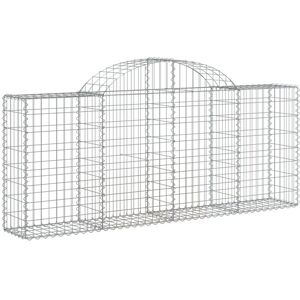 vidaXL Arched Gabion Baskets 11 pcs 200x30x80/100cm Galvanised Iron vidaXL Arched Gabion Baskets 11 pcs 200x30x80/100cm Galvanised Iron