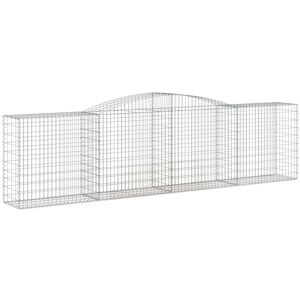 vidaXL Arched Gabion Basket 8 pcs 400x50x100/120cm - Garden Decorative Wall vidaXL Arched Gabion Basket 8 pcs 400x50x100/120cm - Garden Decorative Wall