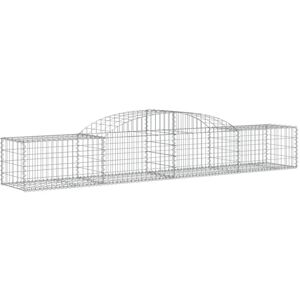 vidaXL Arched Gabion Basket 10 pcs 300x50x40/60 cm Galvanised Iron - Gabbion Basket vidaXL Arched Gabion Basket 10 pcs 300x50x40/60 cm Galvanised Iron - Gabbion Basket