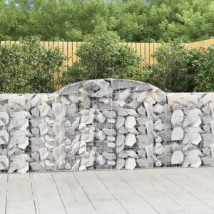 vidaXL Arched Gabion Basket - Galvanised Iron Garden Barrier vidaXL Arched Gabion Basket - Galvanised Iron Garden Barrier