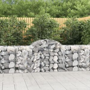 vidaXL Galvanized Arched Gabion Basket 11 pcs - Garden Decor vidaXL Galvanized Arched Gabion Basket 11 pcs - Garden Decor