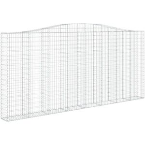 Arched Gabion Baskets 2 pcs 400x30x180/200 cm Galvanised Iron vidaXL Arched Gabion Baskets 2 pcs 400x30x180/200 cm Galvanised Iron vidaXL