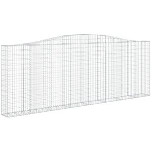 BONNEVIE Arched Gabion Basket,Plant pot 400x30x140/160 cm Galvanised Iron CFW93799 BONNEVIE Arched Gabion Basket,Plant pot 400x30x140/160 cm Galvanised Iron CFW93799