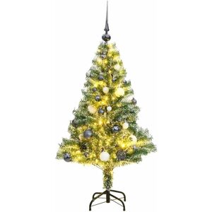 Artificial Christmas Tree 150 LEDs&Ball Set&Flocked Snow 120 cm vidaXL Artificial Christmas Tree 150 LEDs&Ball Set&Flocked Snow 120 cm vidaXL