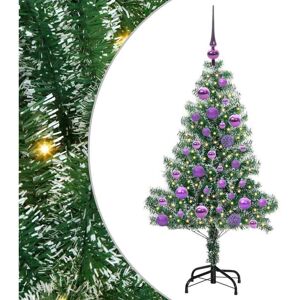 Artificial Christmas Tree Snow Flocked with LED Light 120 cm vidaXL Artificial Christmas Tree Snow Flocked with LED Light 120 cm vidaXL