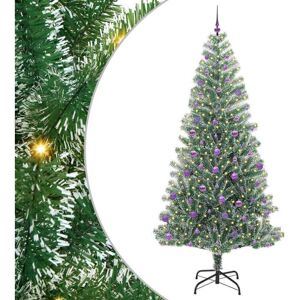 Artificial Christmas Tree Snow Flocked with LED Light 240 cm vidaXL Artificial Christmas Tree Snow Flocked with LED Light 240 cm vidaXL