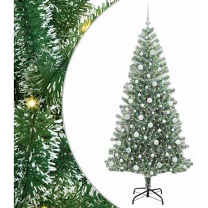 Artificial Christmas Tree Snow Flocked with LED Light 210 cm vidaXL Artificial Christmas Tree Snow Flocked with LED Light 210 cm vidaXL