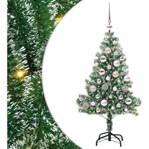 Artificial Christmas Tree Snow Flocked with LED Light 120 cm vidaXL Artificial Christmas Tree Snow Flocked with LED Light 120 cm vidaXL