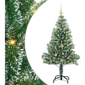 Artificial Christmas Tree Snow Flocked with LED Light 150 cm vidaXL Artificial Christmas Tree Snow Flocked with LED Light 150 cm vidaXL