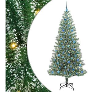 Artificial Christmas Tree Snow Flocked with LED Light 240 cm vidaXL Artificial Christmas Tree Snow Flocked with LED Light 240 cm vidaXL