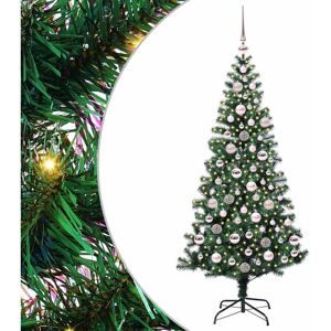 Artificial Pre-lit Christmas Tree Green 180 cm PVC and Metal vidaXL Artificial Pre-lit Christmas Tree Green 180 cm PVC and Metal vidaXL
