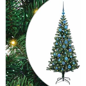 Artificial Pre-lit Christmas Tree Green 150 cm PVC and Metal vidaXL Artificial Pre-lit Christmas Tree Green 150 cm PVC and Metal vidaXL