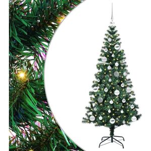 Artificial Pre-lit Christmas Tree Green 150 cm PVC and Metal vidaXL Artificial Pre-lit Christmas Tree Green 150 cm PVC and Metal vidaXL