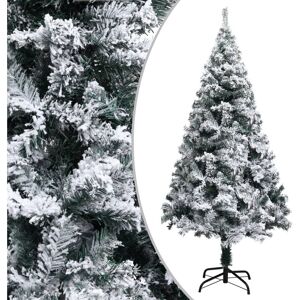 Artificial Christmas Tree with Flocked Snow Green 150 cm PVC vidaXL Artificial Christmas Tree with Flocked Snow Green 150 cm PVC vidaXL