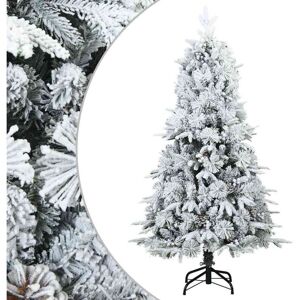 Artificial Hinged Christmas Tree Snow Flocked White 120 cm vidaXL Artificial Hinged Christmas Tree Snow Flocked White 120 cm vidaXL