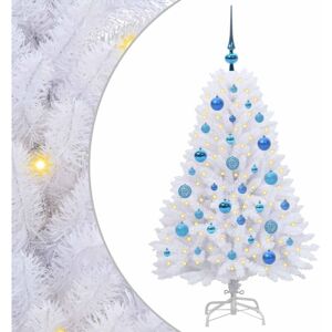 Artificial Hinged Christmas Tree White 120 cm PVC and Steel vidaXL Artificial Hinged Christmas Tree White 120 cm PVC and Steel vidaXL