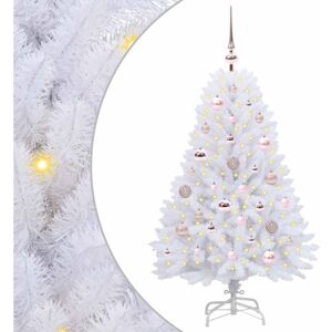 Artificial Hinged Christmas Tree White 120 cm PVC and Steel vidaXL Artificial Hinged Christmas Tree White 120 cm PVC and Steel vidaXL