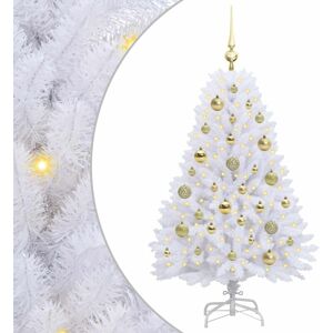 Artificial Hinged Christmas Tree White 120 cm PVC and Steel vidaXL Artificial Hinged Christmas Tree White 120 cm PVC and Steel vidaXL