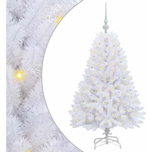Artificial Hinged Christmas Tree White 120 cm PVC and Steel vidaXL Artificial Hinged Christmas Tree White 120 cm PVC and Steel vidaXL