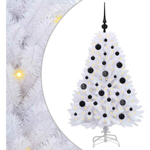 Artificial Hinged Christmas Tree White 120 cm PVC and Steel vidaXL Artificial Hinged Christmas Tree White 120 cm PVC and Steel vidaXL