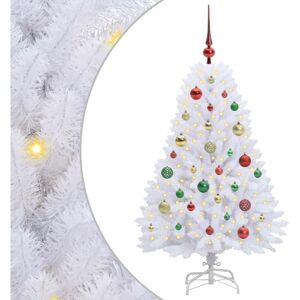Artificial Hinged Christmas Tree White 120 cm PVC and Steel vidaXL Artificial Hinged Christmas Tree White 120 cm PVC and Steel vidaXL