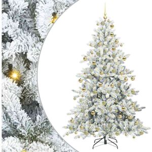 Artificial Hinged Christmas Tree with 300 LEDs 180 cm PVC vidaXL Artificial Hinged Christmas Tree with 300 LEDs 180 cm PVC vidaXL