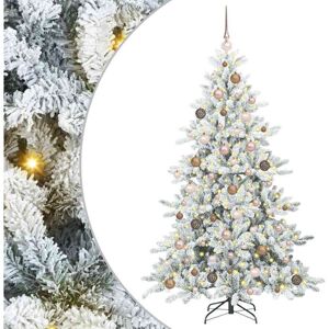 Artificial Hinged Christmas Tree with 300 LEDs 180 cm PVC vidaXL Artificial Hinged Christmas Tree with 300 LEDs 180 cm PVC vidaXL