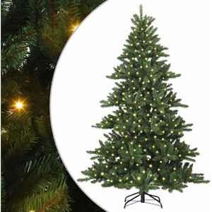 Artificial Hinged Christmas Tree with 300 LEDs 180 cm PVC vidaXL Artificial Hinged Christmas Tree with 300 LEDs 180 cm PVC vidaXL