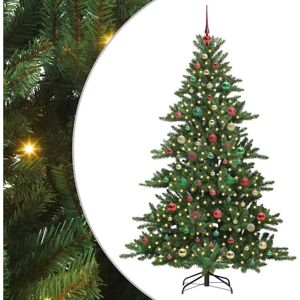 Artificial Hinged Christmas Tree with 300 LEDs 180 cm PVC vidaXL Artificial Hinged Christmas Tree with 300 LEDs 180 cm PVC vidaXL