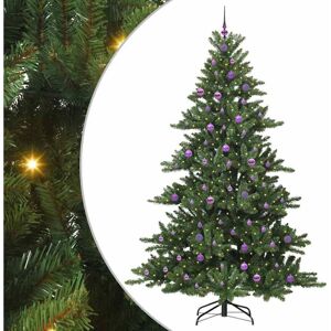 Artificial Hinged Christmas Tree with 300 LEDs 240 cm PVC vidaXL Artificial Hinged Christmas Tree with 300 LEDs 240 cm PVC vidaXL