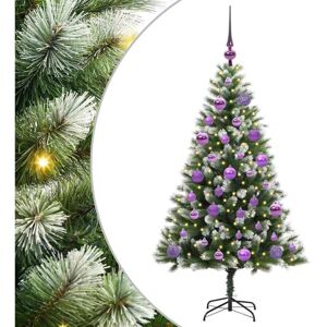 Artificial Hinged Christmas Tree with Flocked Snow 120 cm vidaXL Artificial Hinged Christmas Tree with Flocked Snow 120 cm vidaXL