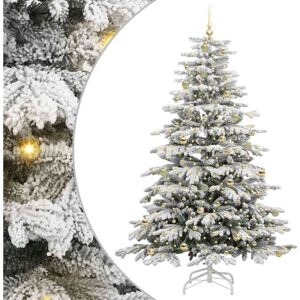 Artificial Hinged Christmas Tree White 240 cm PE and PVC vidaXL Artificial Hinged Christmas Tree White 240 cm PE and PVC vidaXL