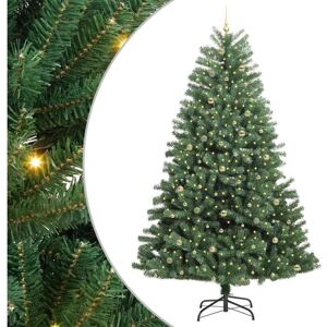 Artificial Hinged Christmas Tree Green 270 cm PVC and Metal vidaXL Artificial Hinged Christmas Tree Green 270 cm PVC and Metal vidaXL