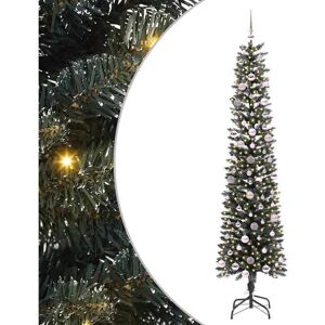 Artificial Christmas Tree with 300 LEDs Green 58 x 58 x 240 cm vidaXL Artificial Christmas Tree with 300 LEDs Green 58 x 58 x 240 cm vidaXL