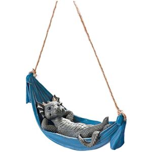 Tlily - Bed Dinosaur Resin Ornaments Pendant Garden Decoration Hammock Statue Interior (Blue) Tlily - Bed Dinosaur Resin Ornaments Pendant Garden Decoration Hammock Statue Interior (Blue)