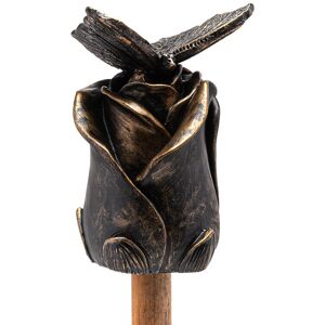 Butterfly On Rose Cane or Stake Topper - L5 x W4 x H8 cm Butterfly On Rose Cane or Stake Topper - L5 x W4 x H8 cm