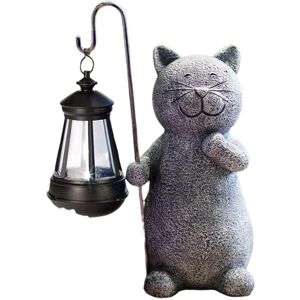 GOTRAYS Cat Decoration Statue Outdoor Garden with Solar Lamp Figurine - Living Room Kitten Decoration Gift for Women Men Mom Birthday Waterproof Decor for GOTRAYS Cat Decoration Statue Outdoor Garden with Solar Lamp Figurine - Living Room Kitten Decoration Gift for Women Men Mom Birthday Waterproof Decor for