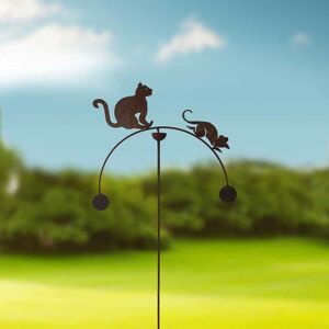 Cat & Mouse Wind Rocker Double Bare Metal/Ready to Rust - Steel - W54 x H148.5 cm Cat & Mouse Wind Rocker Double Bare Metal/Ready to Rust - Steel - W54 x H148.5 cm