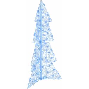 Christmas Tree with 100 LEDs Blue 120 cm Acrylic vidaXL Christmas Tree with 100 LEDs Blue 120 cm Acrylic vidaXL