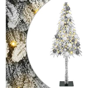 Christmas Tree with 150 LEDs White 120 cm PE and Steel vidaXL Christmas Tree with 150 LEDs White 120 cm PE and Steel vidaXL