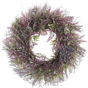 Beliani - Wreath - Purple/Green - 50 cm - Decorative Beliani - Wreath - Purple/Green - 50 cm - Decorative