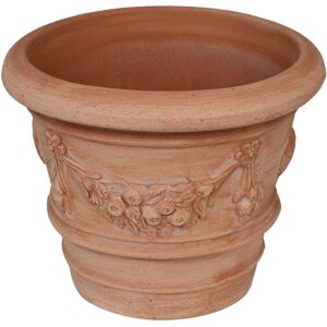 Biscottini - Decorative planter Round pot Terracotta garden vase Outdoor pot 32X26 cm Handmade garden planter Made Italy Balcony flower pots Biscottini - Decorative planter Round pot Terracotta garden vase Outdoor pot 32X26 cm Handmade garden planter Made Italy Balcony flower pots