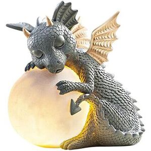 Longziming - Dinosaur Sculpture, Garden Dragon Meditated Statue Collectible, Cute Meditated Dragon Statue, Resin Ornament Outdoor Garden Decoration Longziming - Dinosaur Sculpture, Garden Dragon Meditated Statue Collectible, Cute Meditated Dragon Statue, Resin Ornament Outdoor Garden Decoration