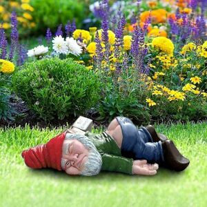 Dewdat - Drunk Dwarf Flocked Ornaments Outdoor Garden Statue Waterproof Resin Garden Figurine Dewdat - Drunk Dwarf Flocked Ornaments Outdoor Garden Statue Waterproof Resin Garden Figurine